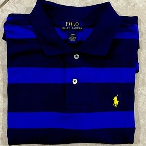 Men Polo Shirt by Ralph Lauren Blue Size L